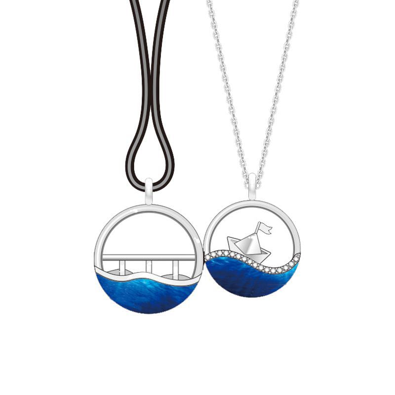 S925 Sterling Silver Fashion Couple Necklace