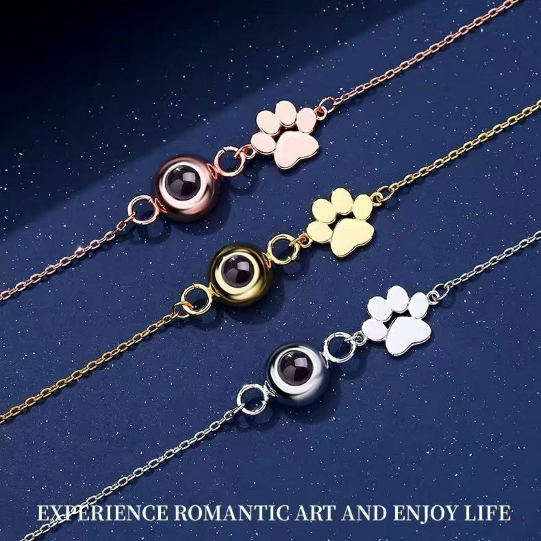 Creative Stainless Steel Pet Paw Print Bracelet – Versatile Design