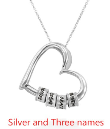 Personalized Heart Name Necklace – Custom Women’s Pendant Jewellery, Perfect Mother’s Day Gift