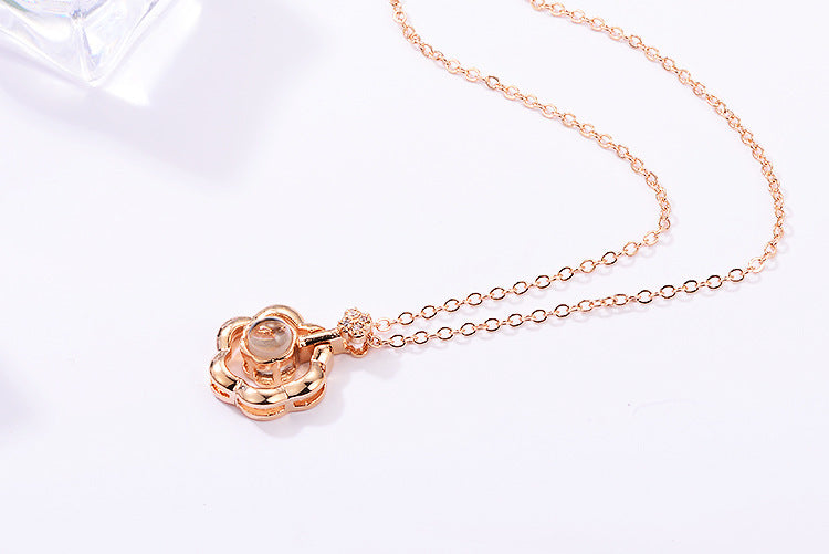 100 Languages “I Love You” Projection Necklace – Romantic Memory Jewellery