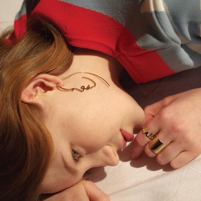 Abstract Face Contour Earrings – Creative & Trendy Jewellery for Women