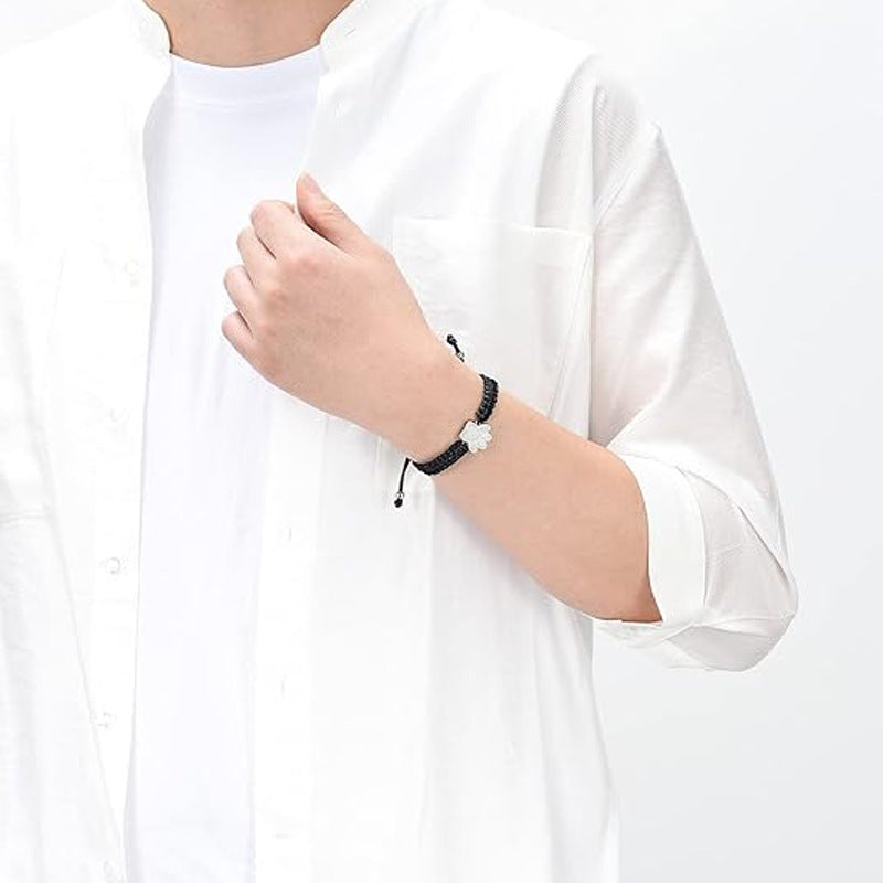 Memorial Pet Hair Ashes Bracelet – Stainless Steel Open Design