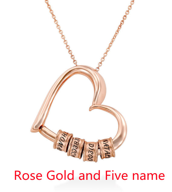 Personalized Heart Name Necklace – Custom Women’s Pendant Jewellery, Perfect Mother’s Day Gift
