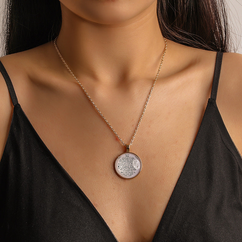 Child & Family Letter Necklace – Personality Pendant Necklace for Kids and Parents