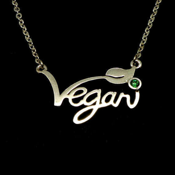 Vegan Symbol Pendant Necklace – Sustainable Lifestyle Jewellery for Women