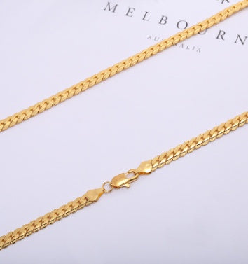 Men’s Gold Tone Snake Chain Necklace – Stylish Stainless Steel Jewellery