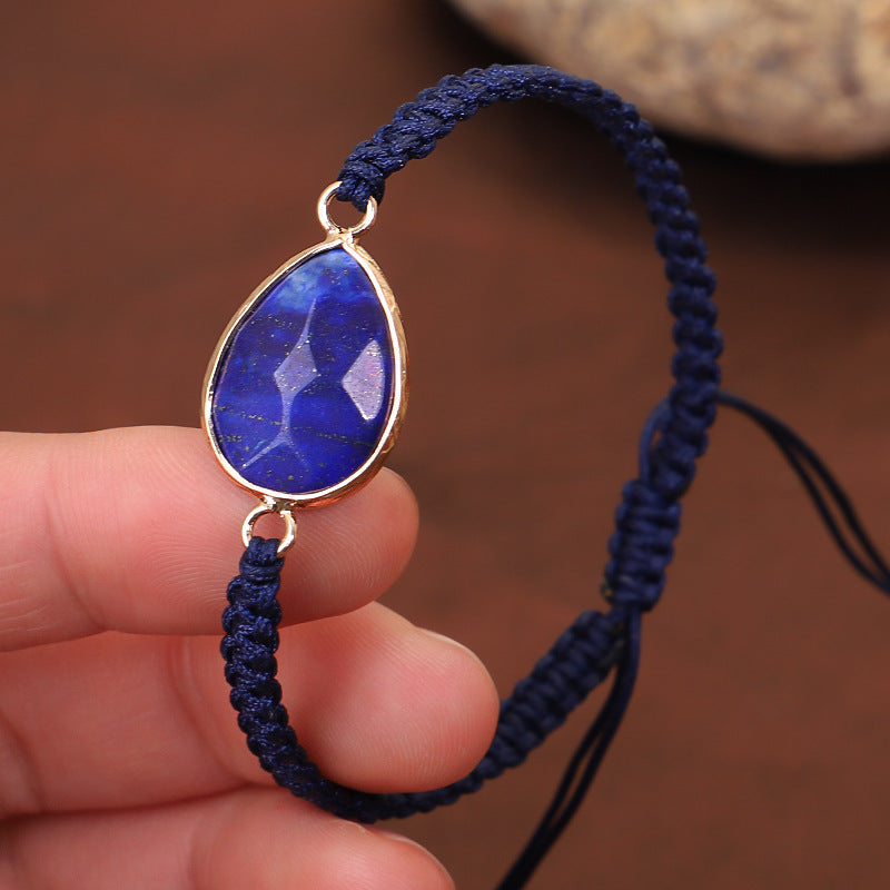 Classic Natural Agate Drop-Shaped Bracelet for Women – Elegant and Timeless Design