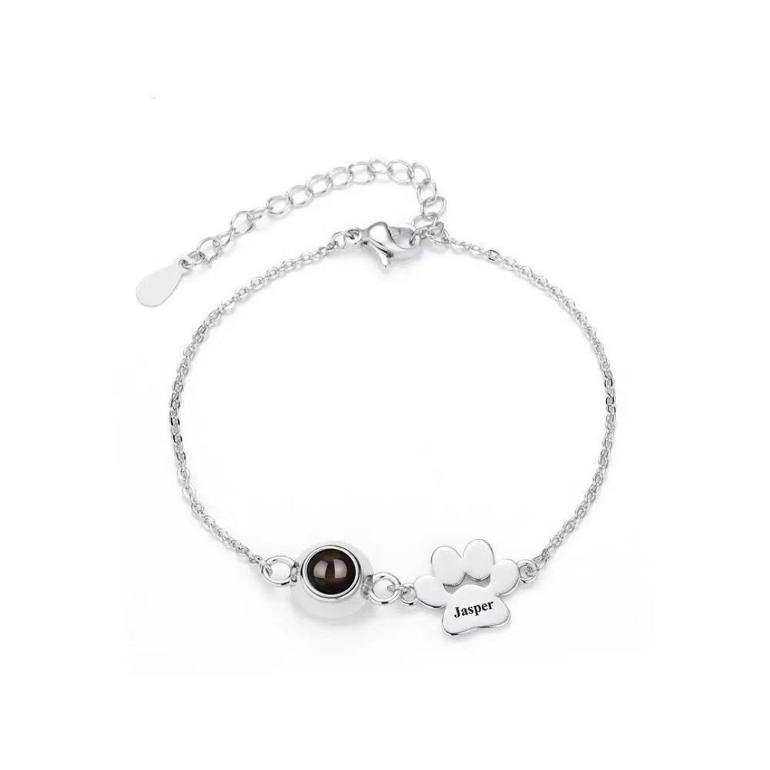 Creative Stainless Steel Pet Paw Print Bracelet – Versatile Design
