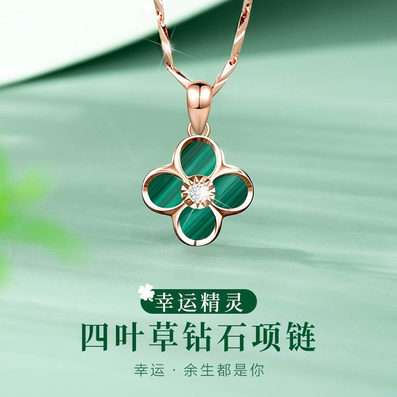 925 Silver Clover Pendant Necklace – Elegant Women’s Jewelry