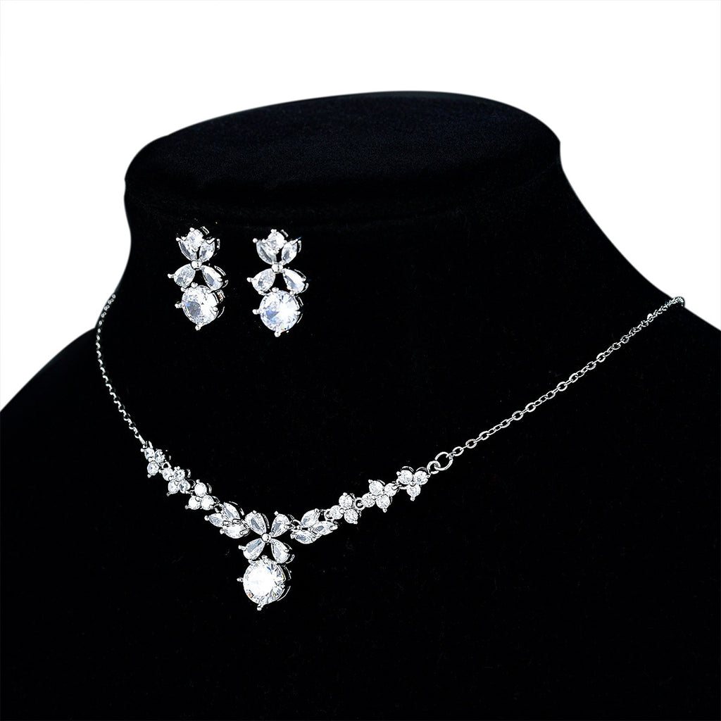Elegant Bridal Jewellery Set – Necklace & Earrings for Women
