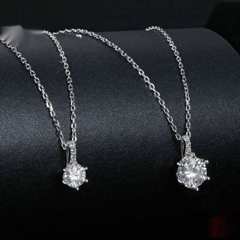 Shining Moissanite Pendant Necklace – Elegant Jewellery for Women