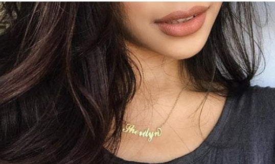 Personalized Titanium Steel Name Necklace – Custom Engraved Pendant for Women