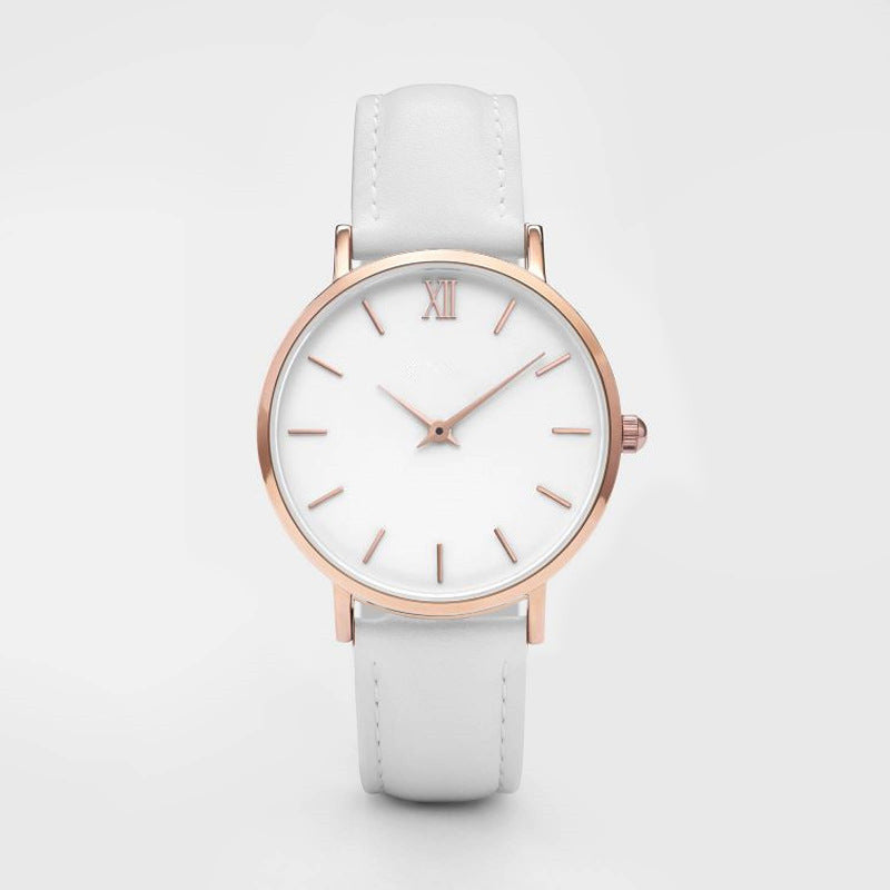 ⌚ Elegant Quartz Watch – PU Leather & Alloy