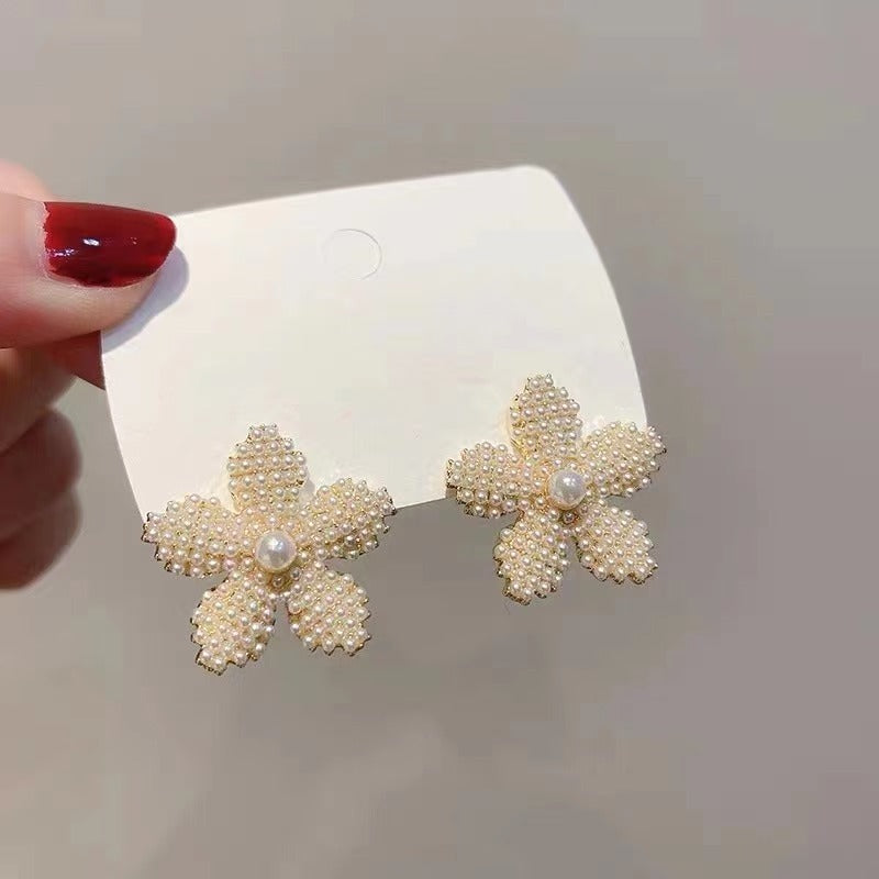 Beach-Inspired Pineapple Starfish Pearl Earrings for Women