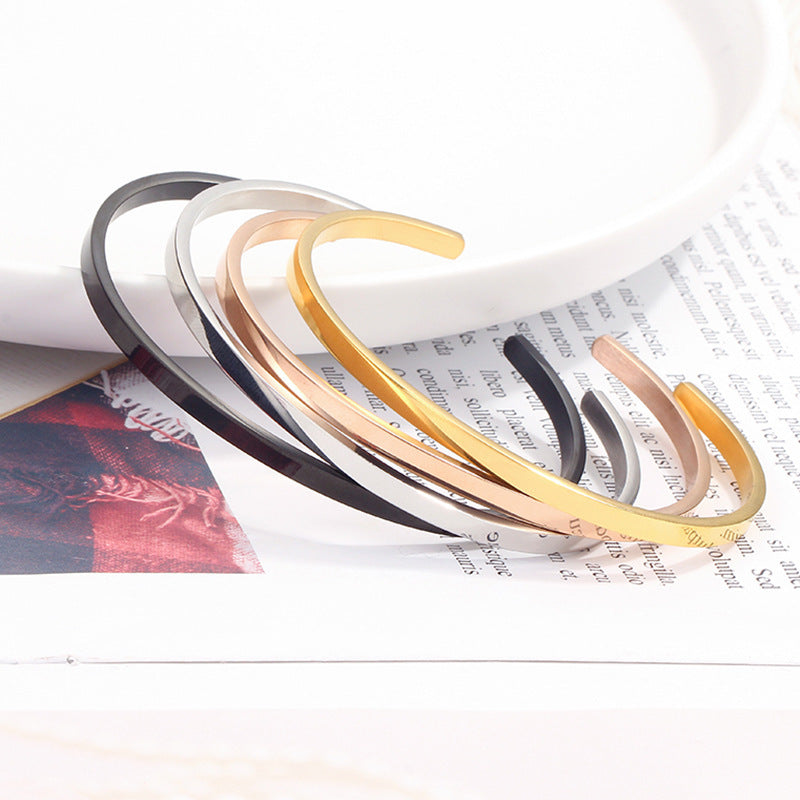 Simple Sleek Stainless Steel Bracelet – Women’s Fashion Accessory