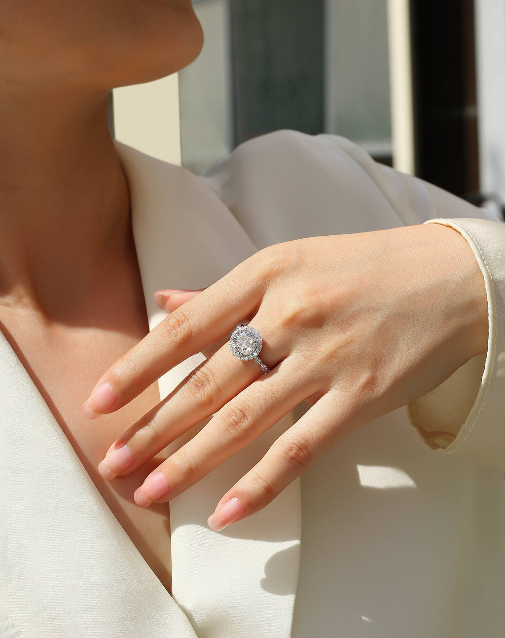 Starlight Shining 3-Carat Moissanite Ring – S925 Sterling Silver with Platinum-Plated Diamonds, Elegant Women’s Jewellery