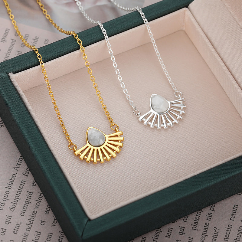 Elegant Oval Turquoise Pendant Necklace for Women – Vintage Style