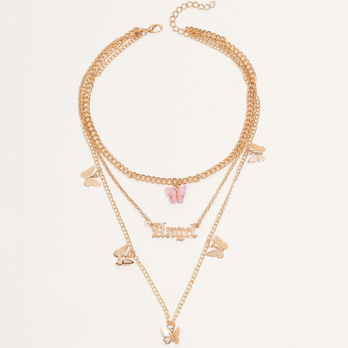 Acrylic Butterfly Pendant Necklace – Lightweight Colorful Women’s Fashion Accessory