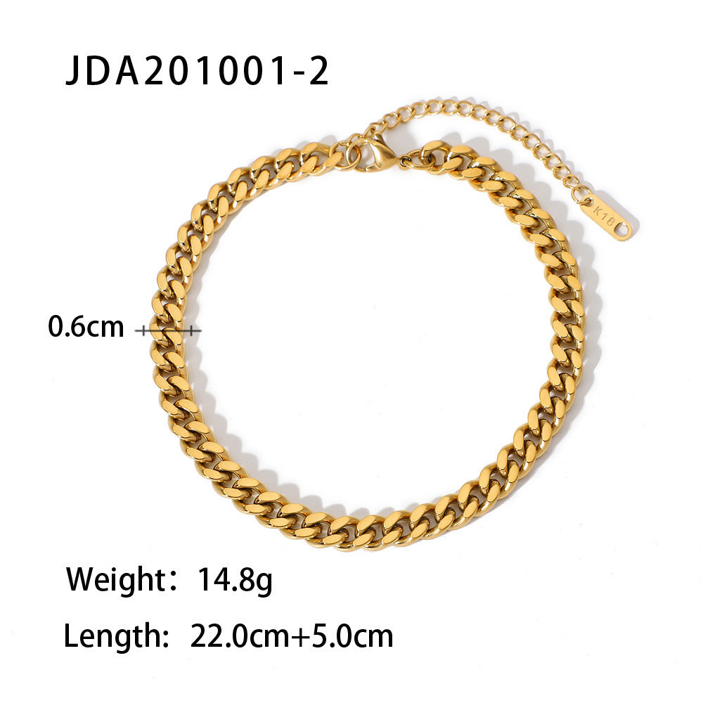 Women’s Stainless Steel Anklet – Stylish Foot Bracelet Accessory