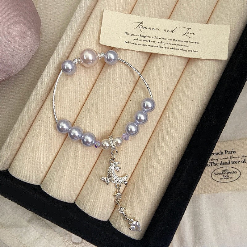 Korean-Style Flower Alloy Bracelet for Women