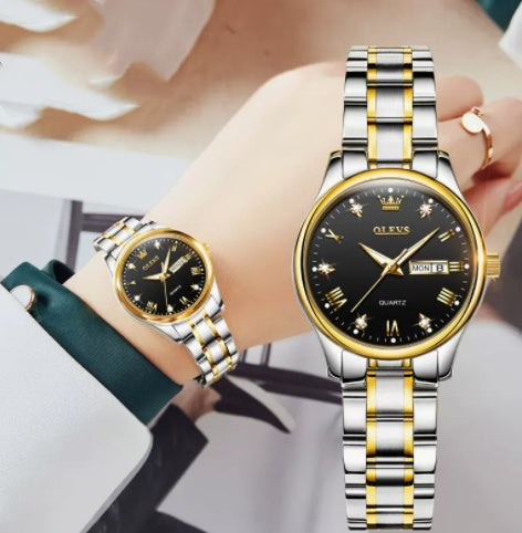 Elegant Women’s Waterproof Watch – Simple Light Luxury Quartz Timepiece