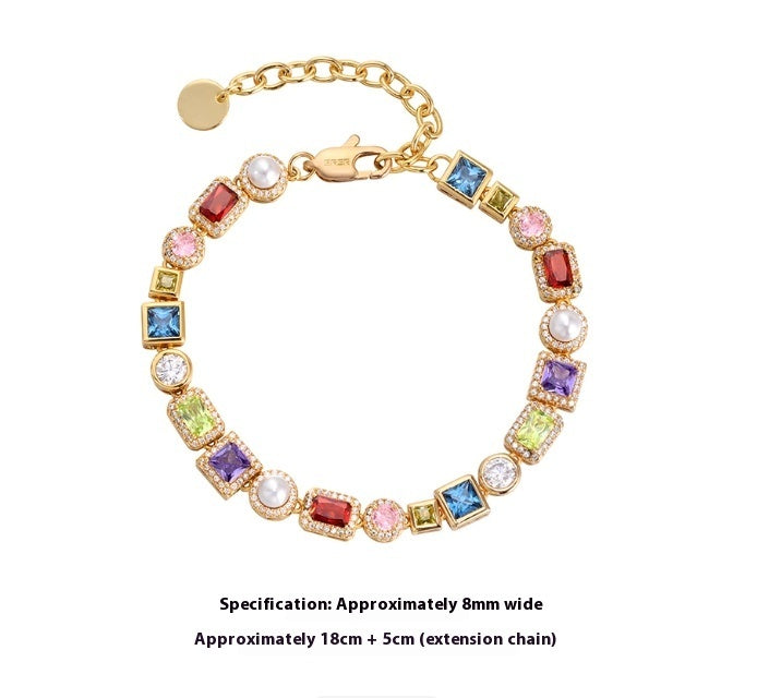 Men and Women’s Zircon Bracelets – Coloured Beaded Fashion Accessory