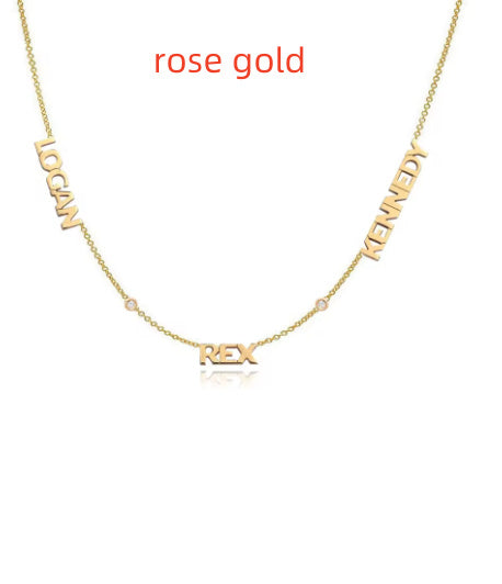 Personalized Arabic Birthstone Name Necklace