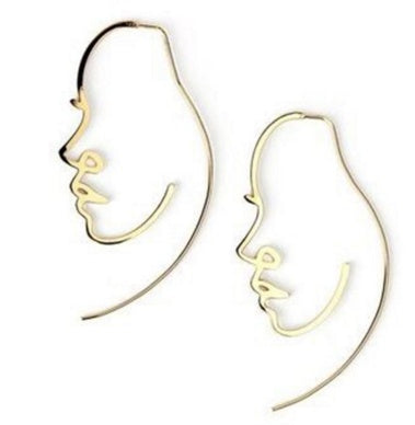 Abstract Face Contour Earrings – Creative & Trendy Jewellery for Women