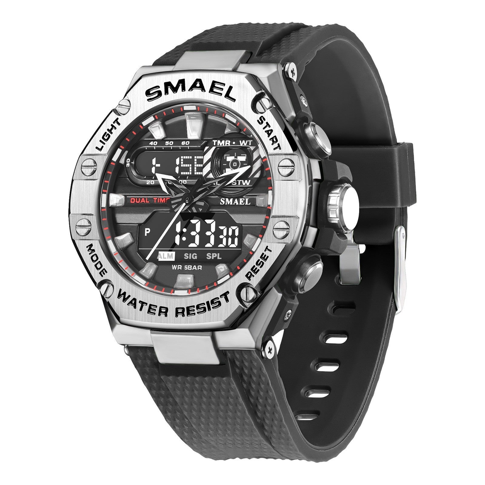Men’s Digital Alloy Electronic Watch – Stylish LED Timepiece
