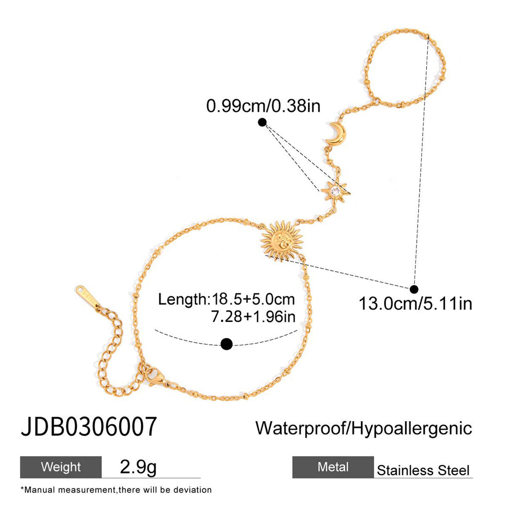 Women’s Stainless Steel Sun Geometric Bracelet – European & American Style