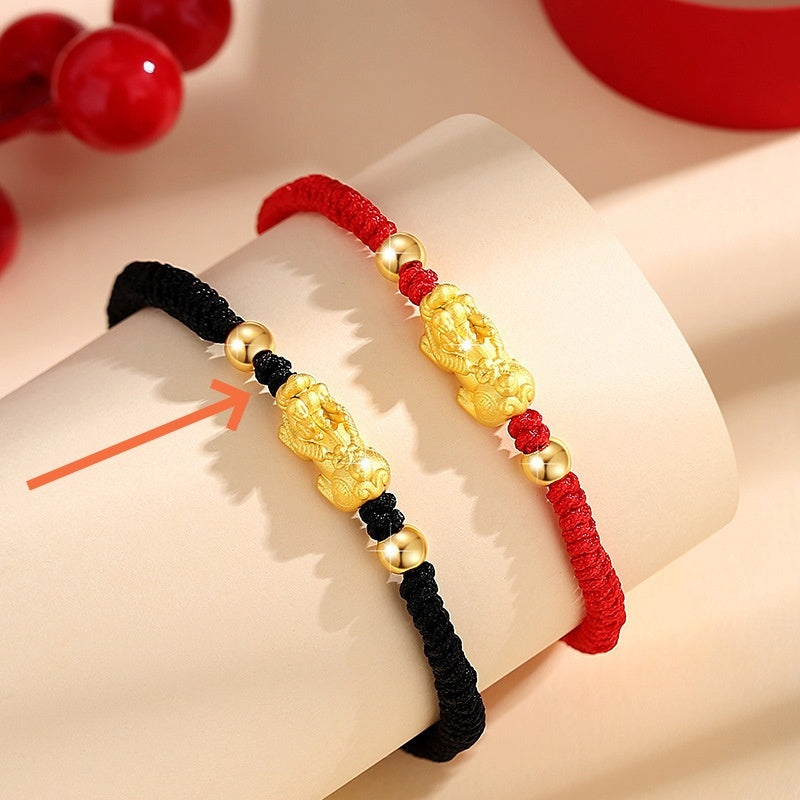 Couple’s Chinese Ethnic-Style Bracelet – Swallowing Gold Beast Design