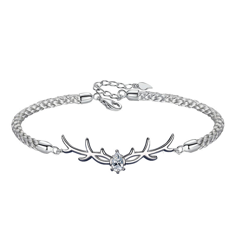 S925 Sterling Silver Couple Bracelet for Women – Adjustable Friendship & Love Jewelry