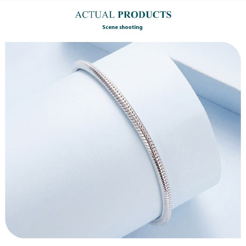 Women’s S925 Sterling Silver Love Bracelet – Electroplated Heart Design