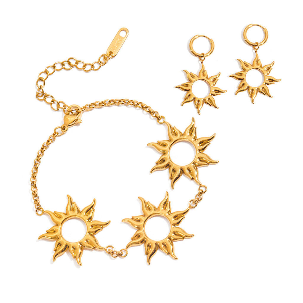 Stainless Steel Openwork Bracelet – Light Luxury Design for Women