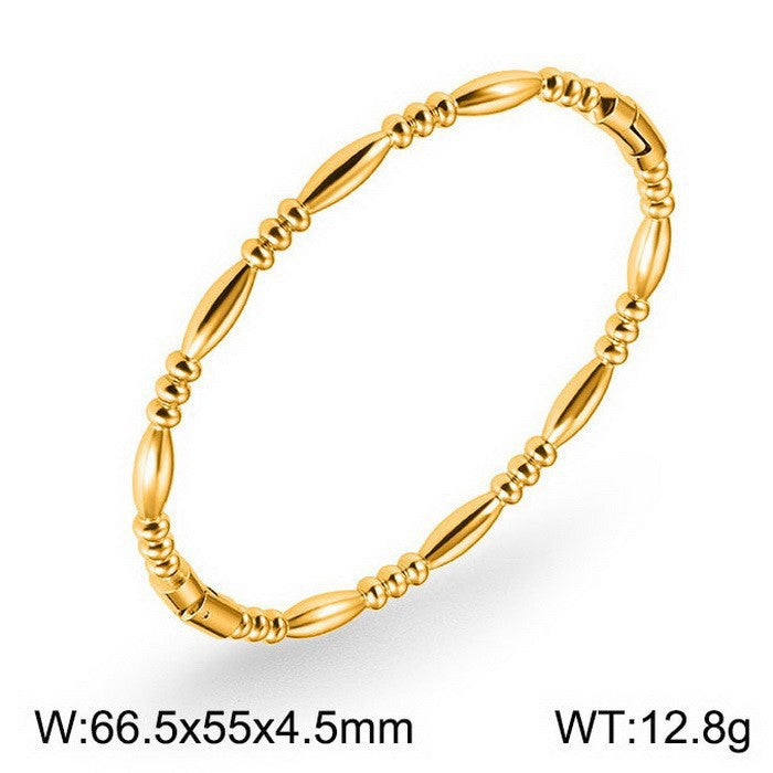 Titanium Steel Bamboo Bracelet – Women’s Fashion Wrist Jewellery