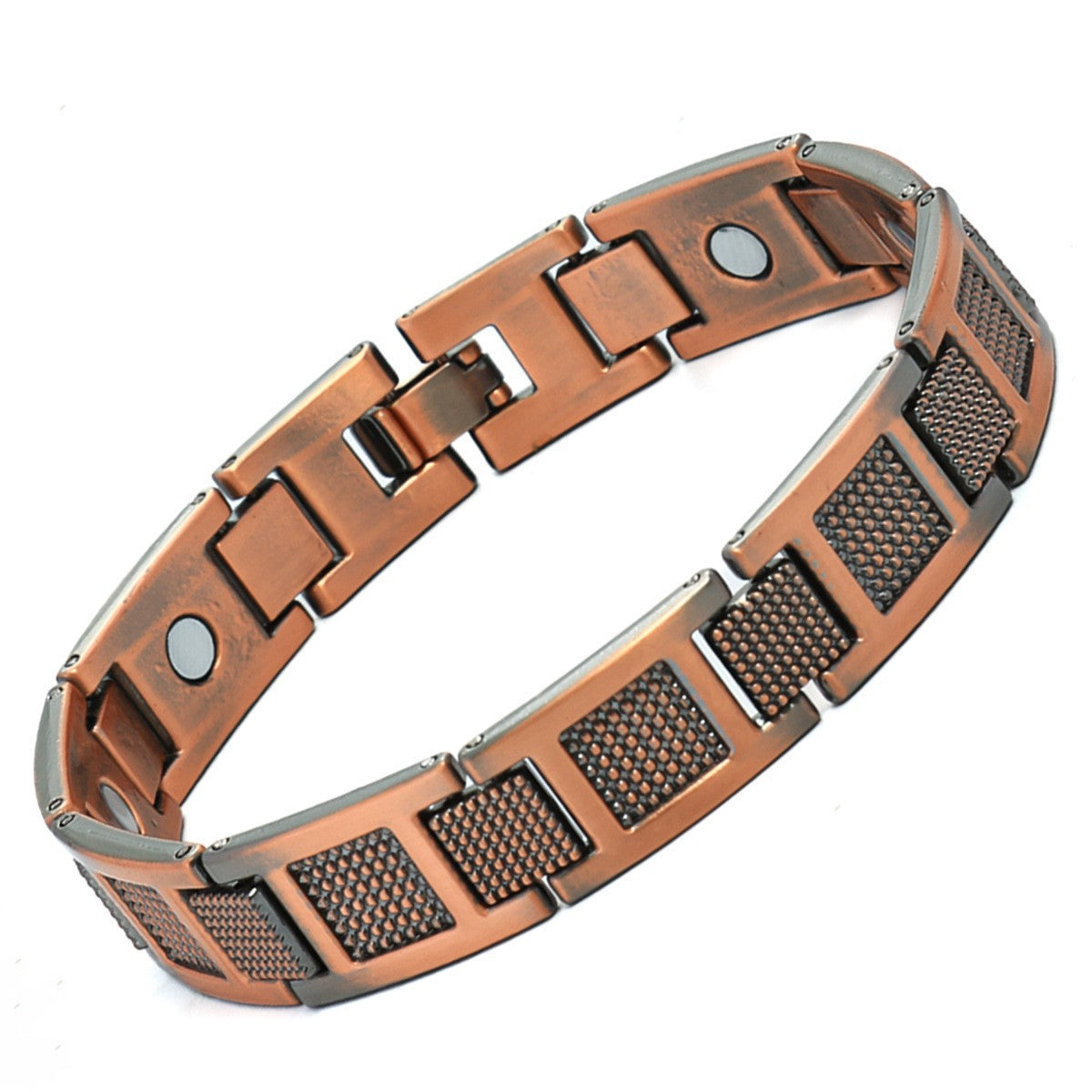 Men’s and Women’s Bronze Magnet Bracelet – Vintage Three-Row Fashion Design