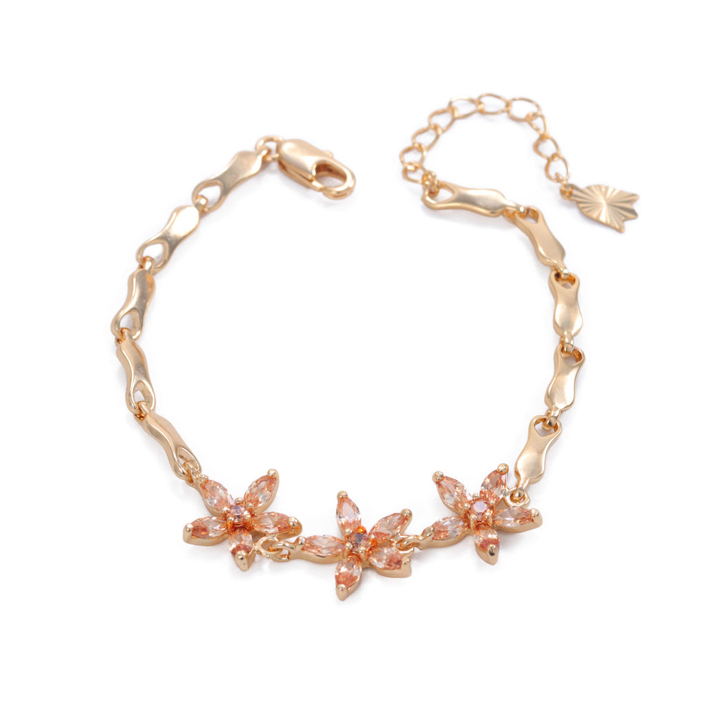 Women’s Flower Petal Bracelet – Fresh Copper Design