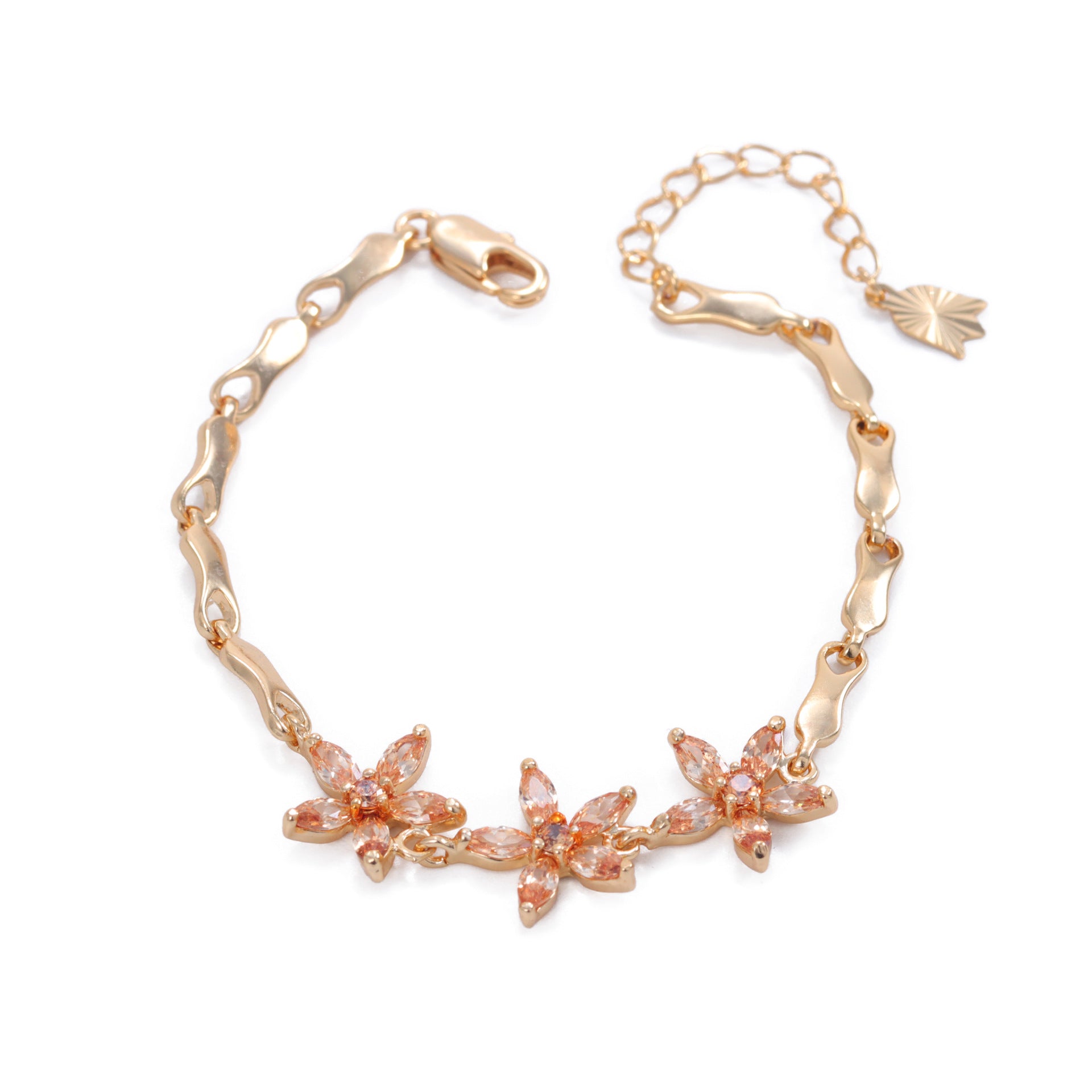 Women’s Flower Petal Bracelet – Fresh Copper Design