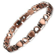 Men’s and Women’s Bronze Magnet Bracelet – Vintage Three-Row Fashion Design