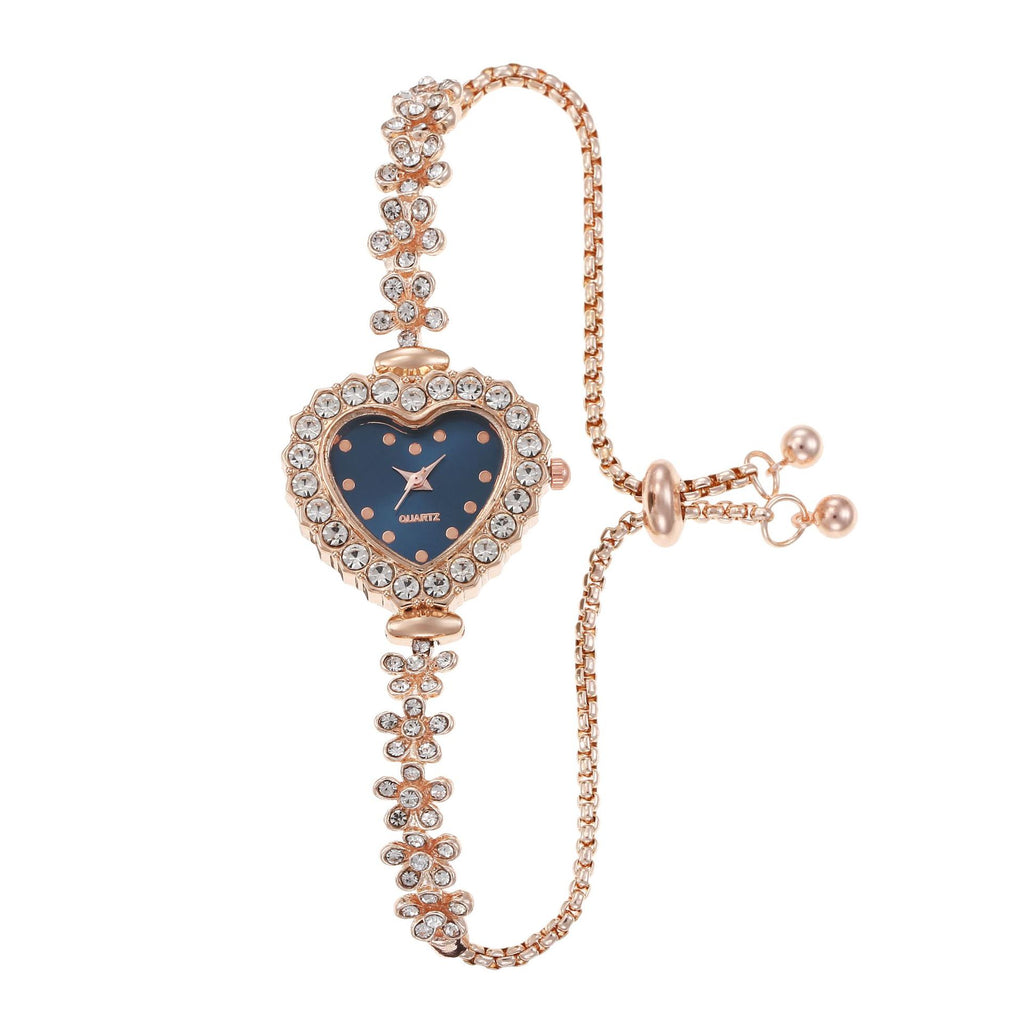 Women’s Flower Chain Diamond-Embedded Love Watch – Elegant All-Match Design