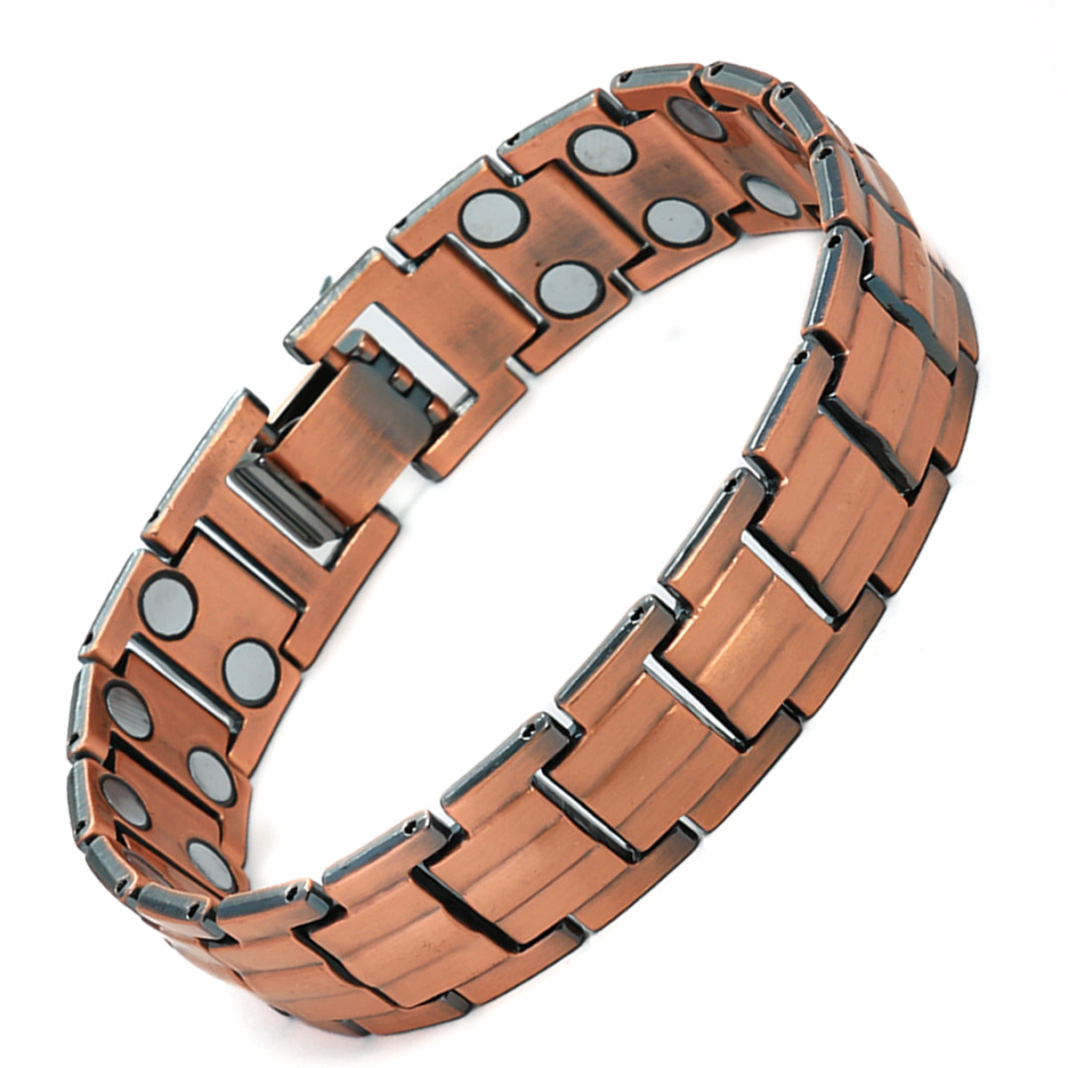 Men’s and Women’s Bronze Magnet Bracelet – Vintage Three-Row Fashion Design