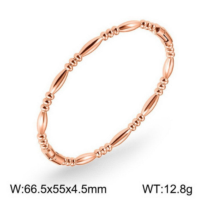 Titanium Steel Bamboo Bracelet – Women’s Fashion Wrist Jewellery