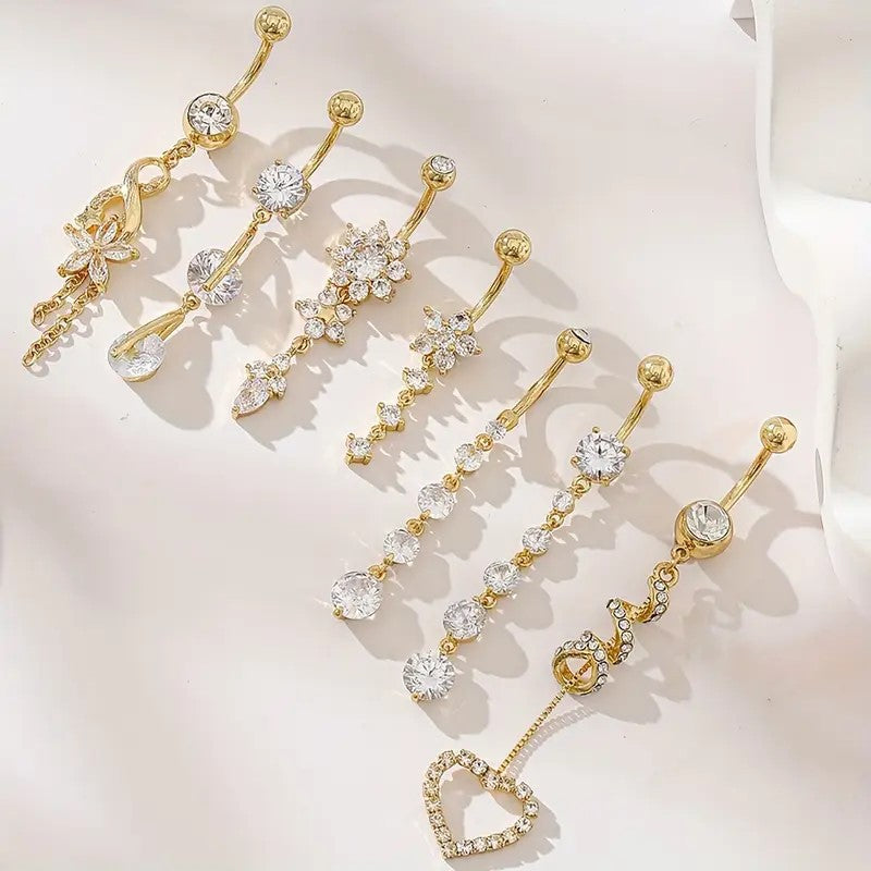 Tassel Pendant Belly Button Ring – Female Navel Piercing Jewellery