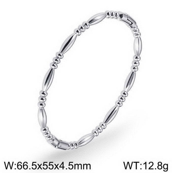 Titanium Steel Bamboo Bracelet – Women’s Fashion Wrist Jewellery