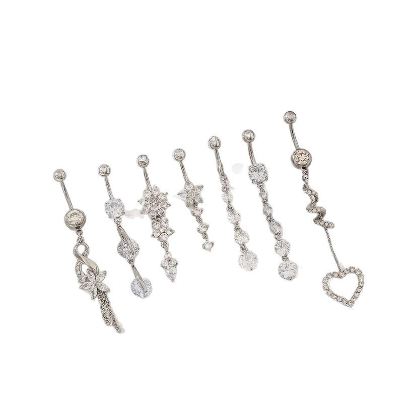 Tassel Pendant Belly Button Ring – Female Navel Piercing Jewellery