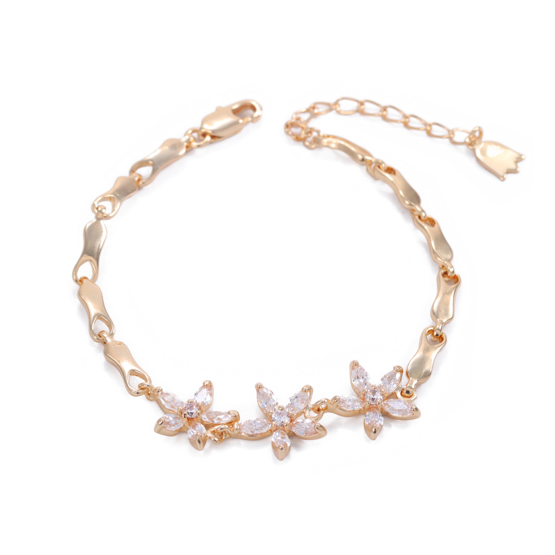 Women’s Flower Petal Bracelet – Fresh Copper Design
