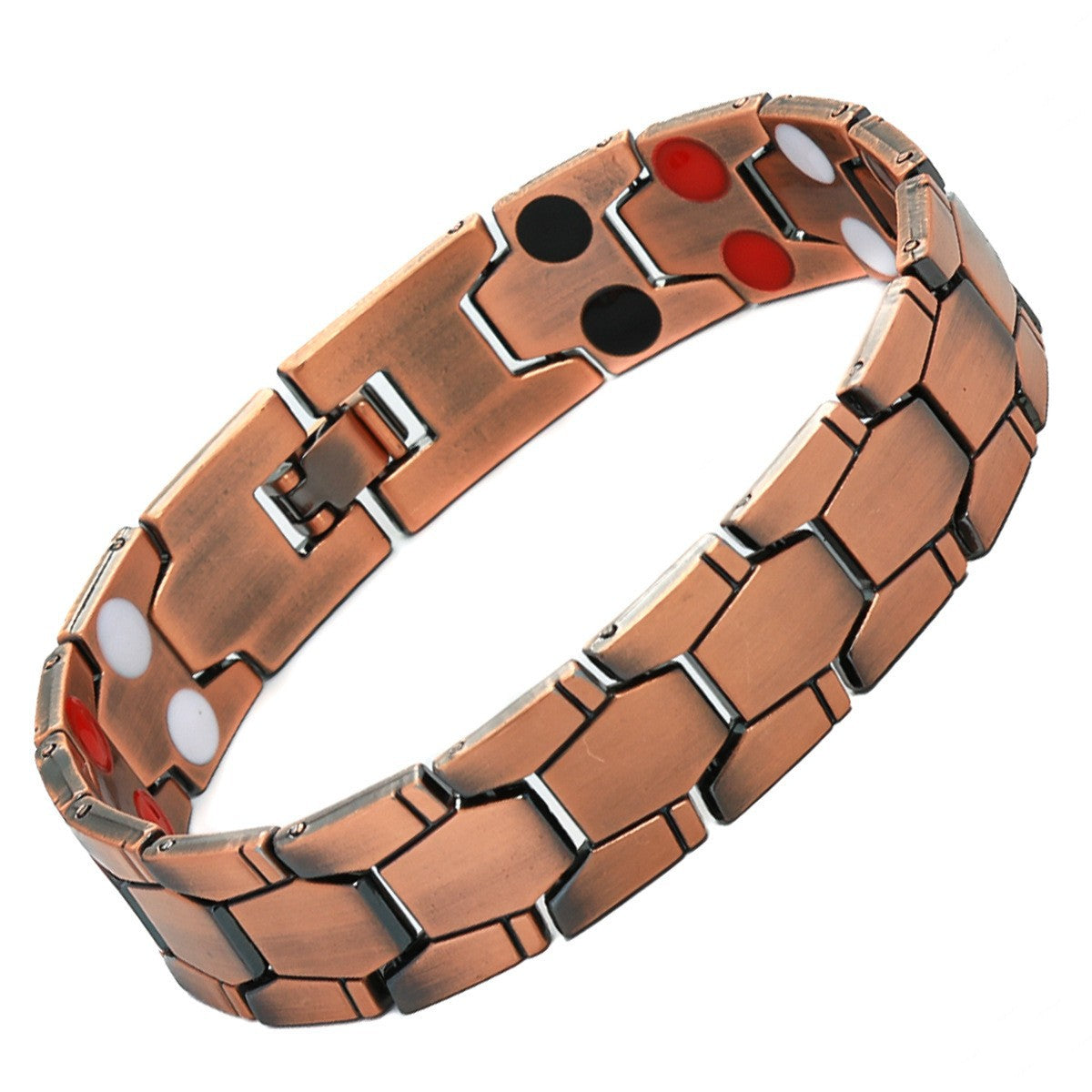 Men’s and Women’s Bronze Magnet Bracelet – Vintage Three-Row Fashion Design