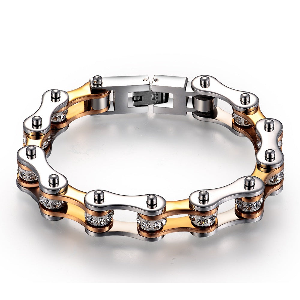 Zircon Bicycle Charm Bracelet – Trendy Women’s Bracelet