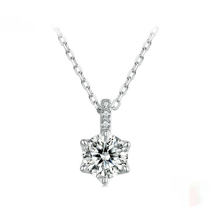 Shining Moissanite Pendant Necklace – Elegant Jewellery for Women