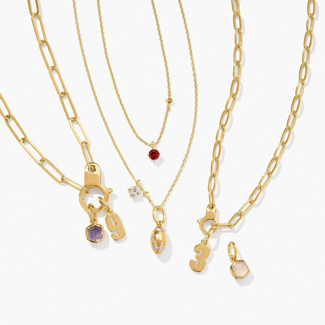 Titanium Steel DIY Digital Pendant Necklace – Simple 0-9 Year Number Jewellery Accessory